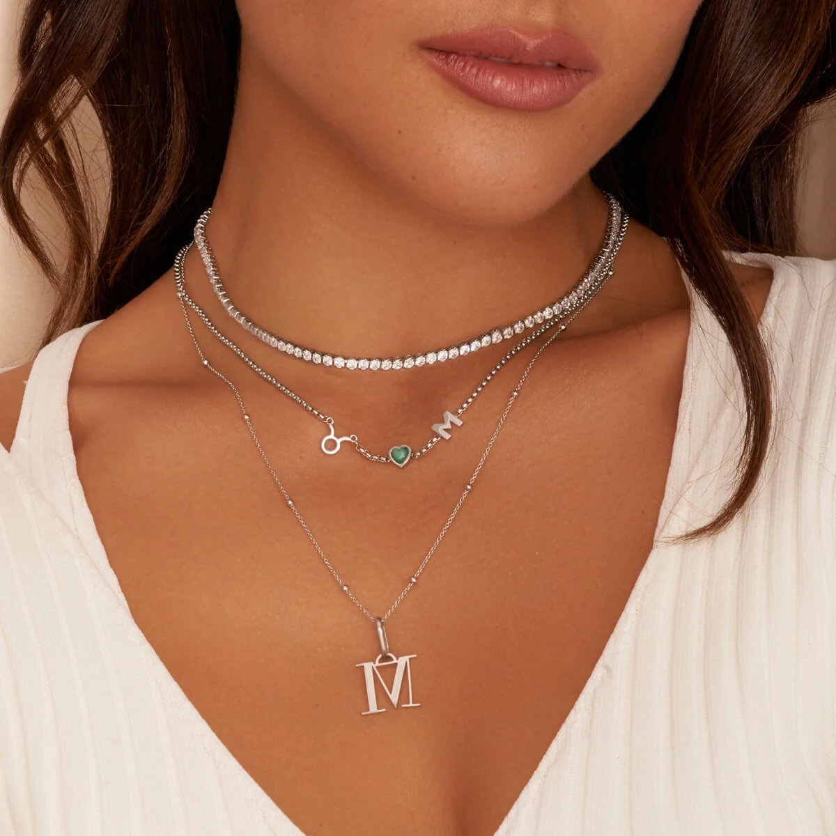 Tennis Necklace (Silver) - Image 4
