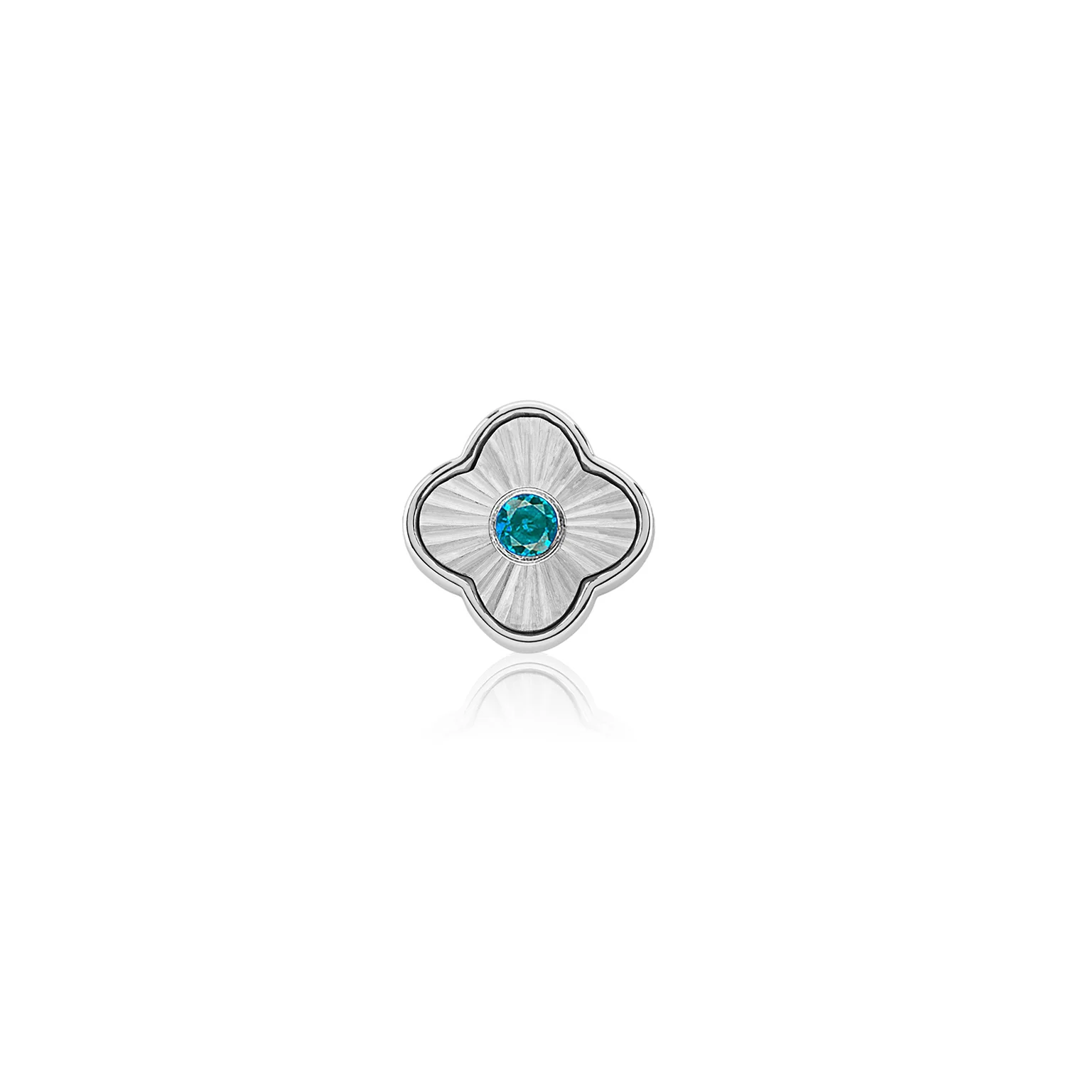 Textured Clover Charms (Silver) - Birthstones - Image 2