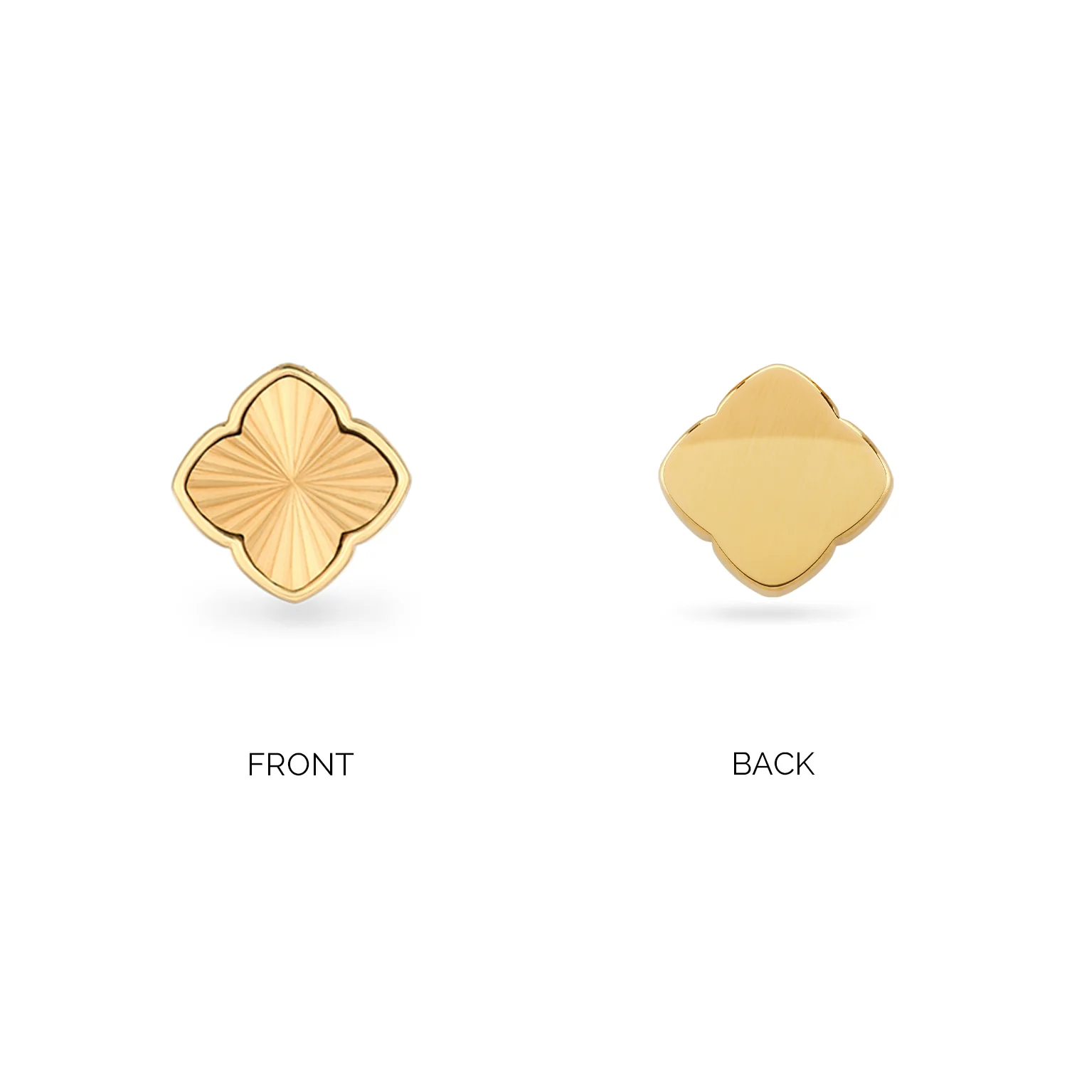 Textured Clover Pendant (Gold) - Image 2