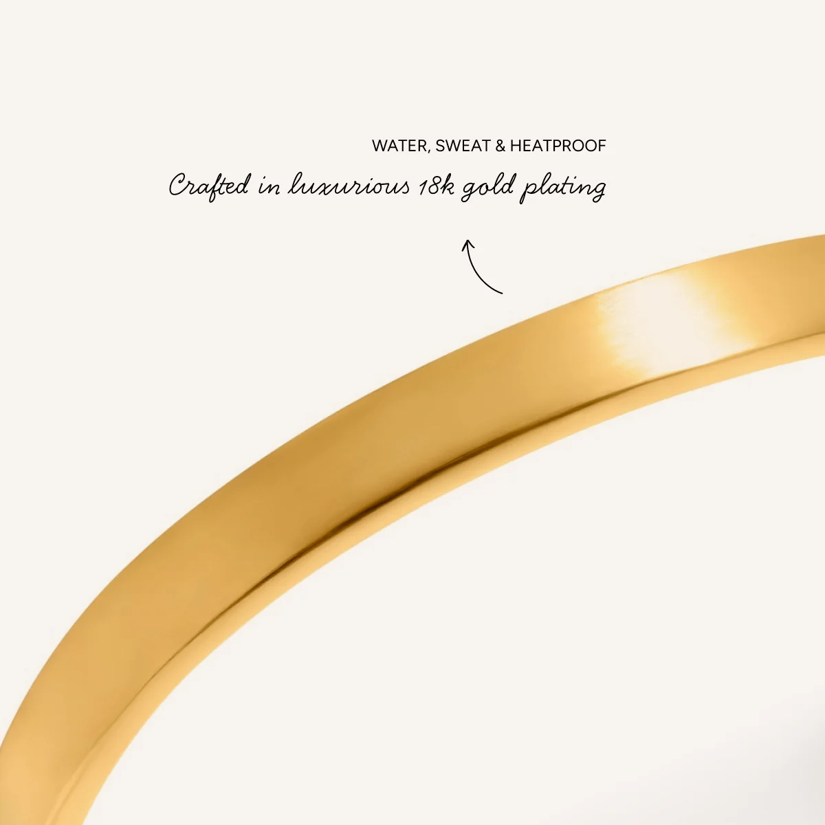 The Memento Cuff Bangle (Gold) - Image 3