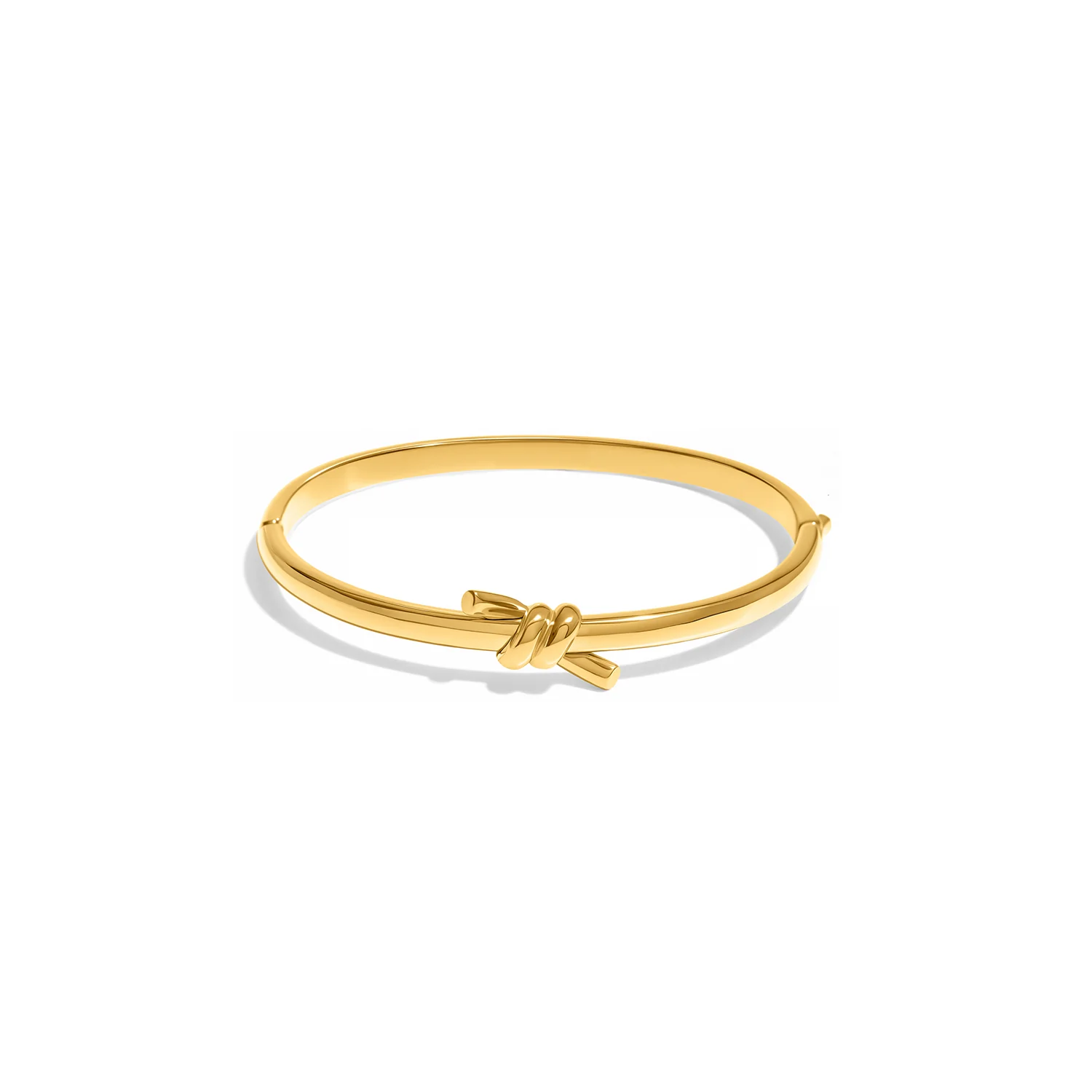 Twisted Knot Bangle (Gold) - Image 3