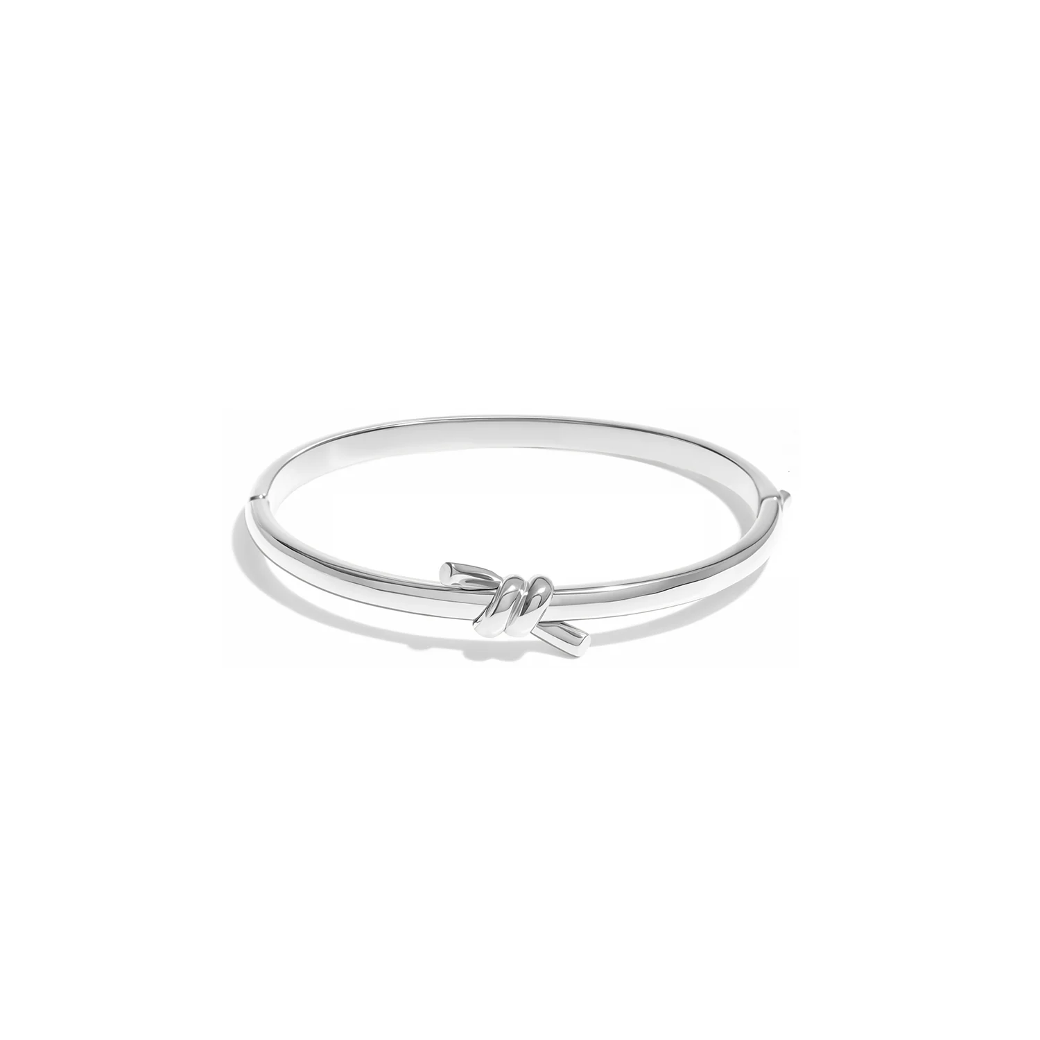 Twisted Knot Bangle (Silver) - Image 5