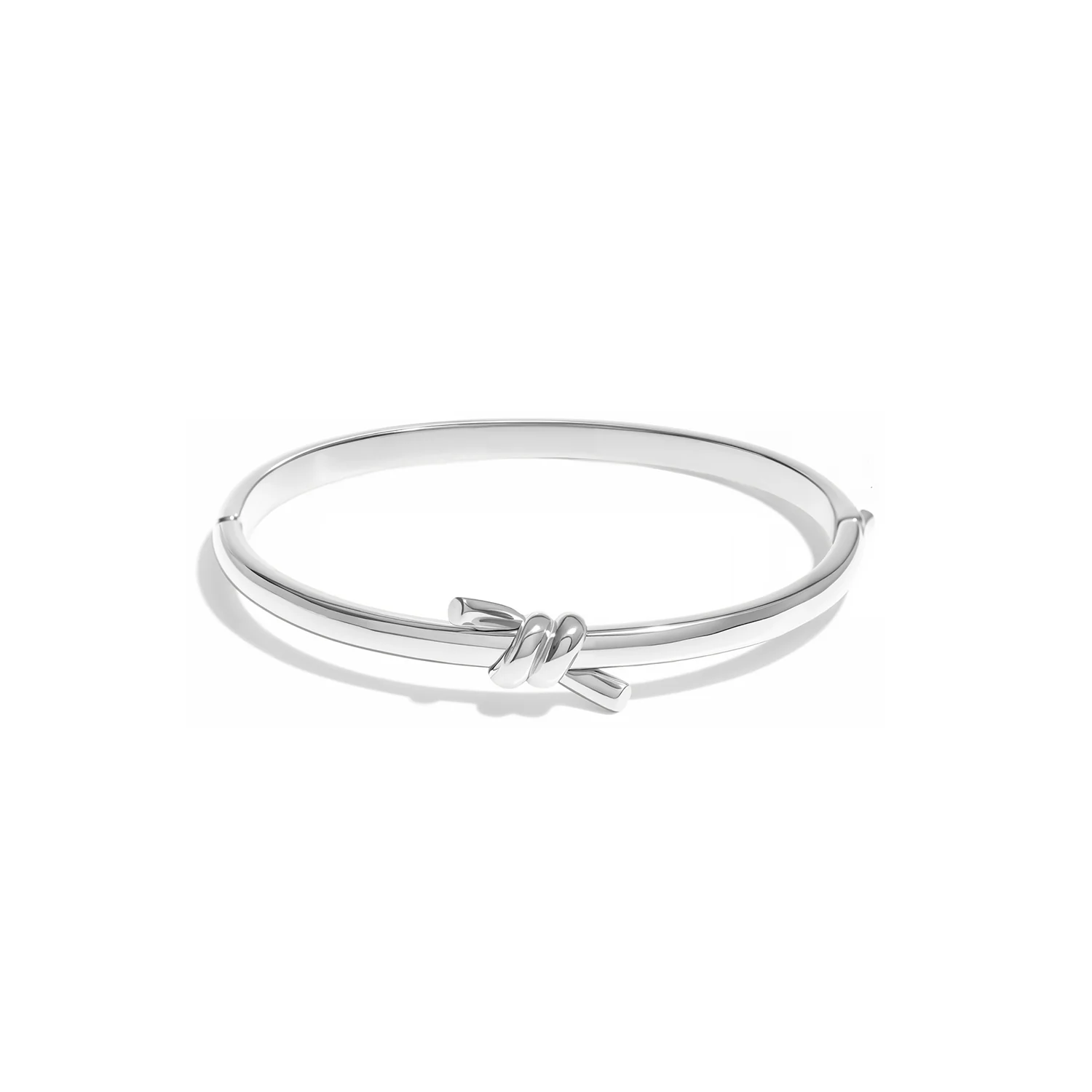 Twisted Knot Bangle (Silver) - Image 6