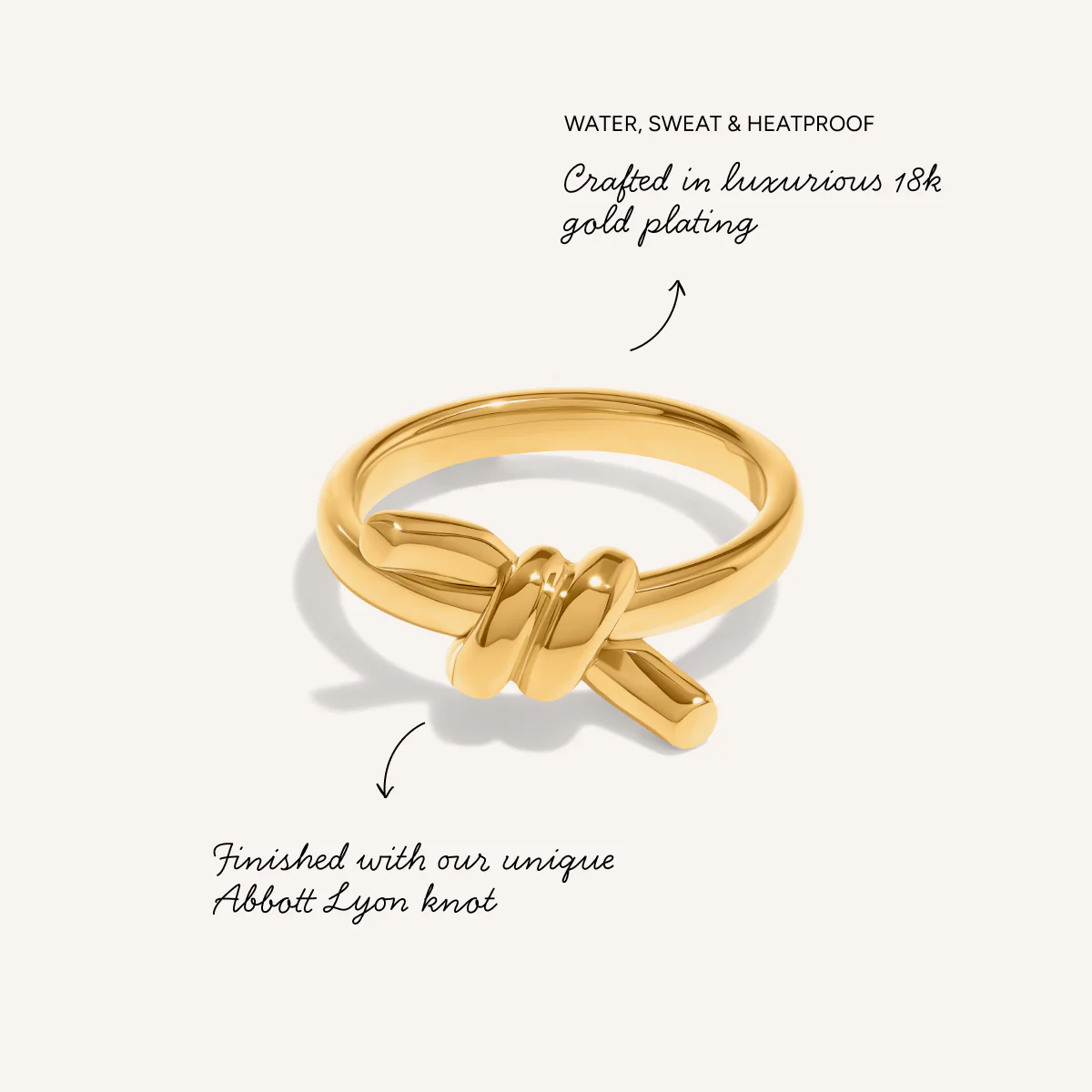 Twisted Knot Ring (Gold) - Image 3