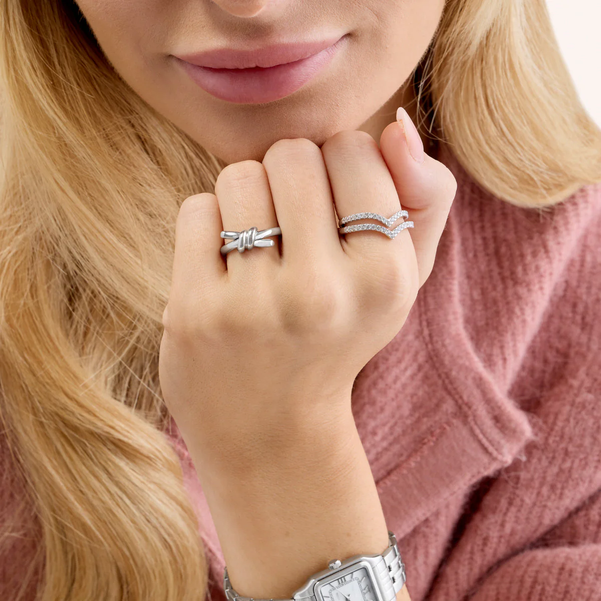 Twisted Knot Ring (Silver) - Image 4