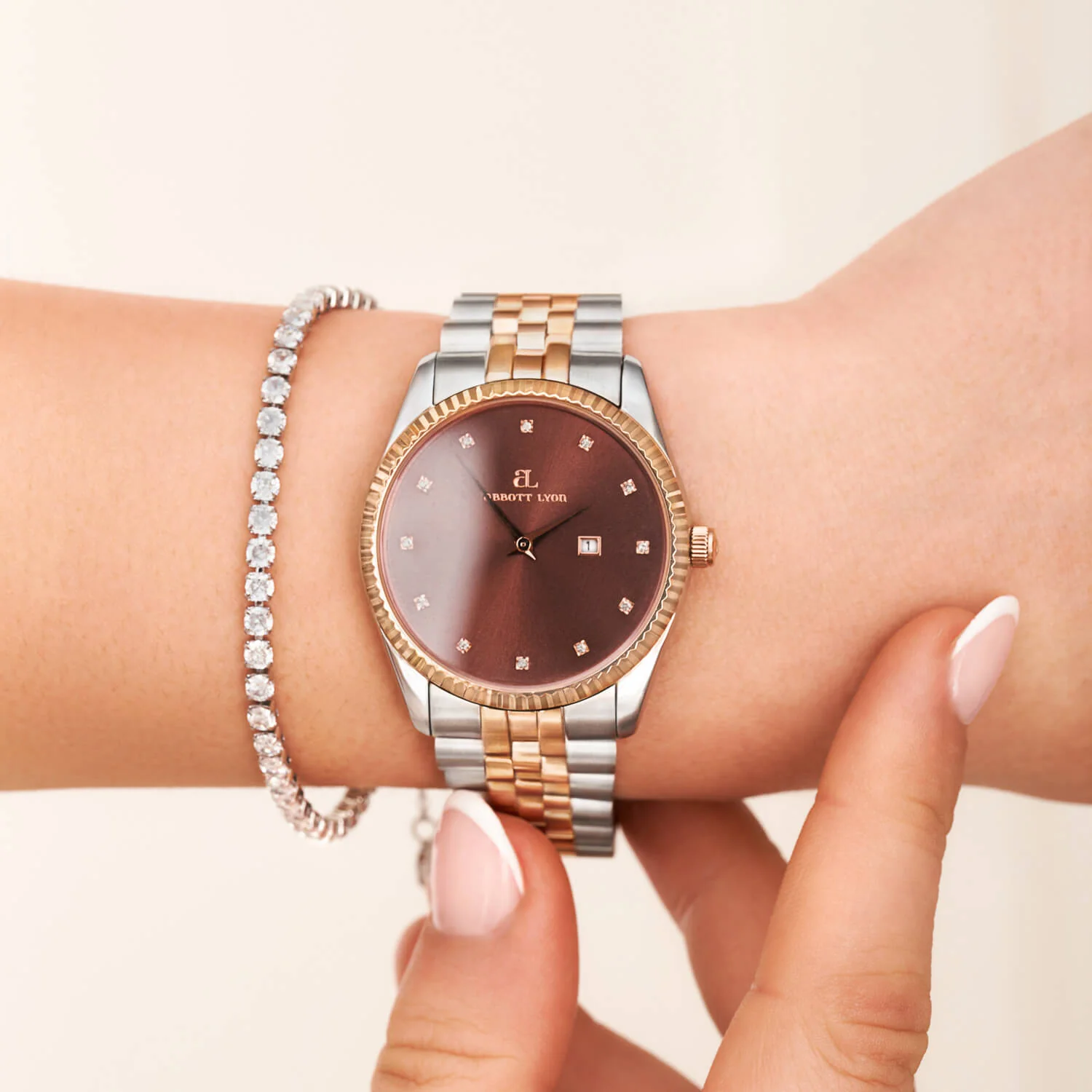 Two Tone Mocha Belgravia 36 Watch - Image 3