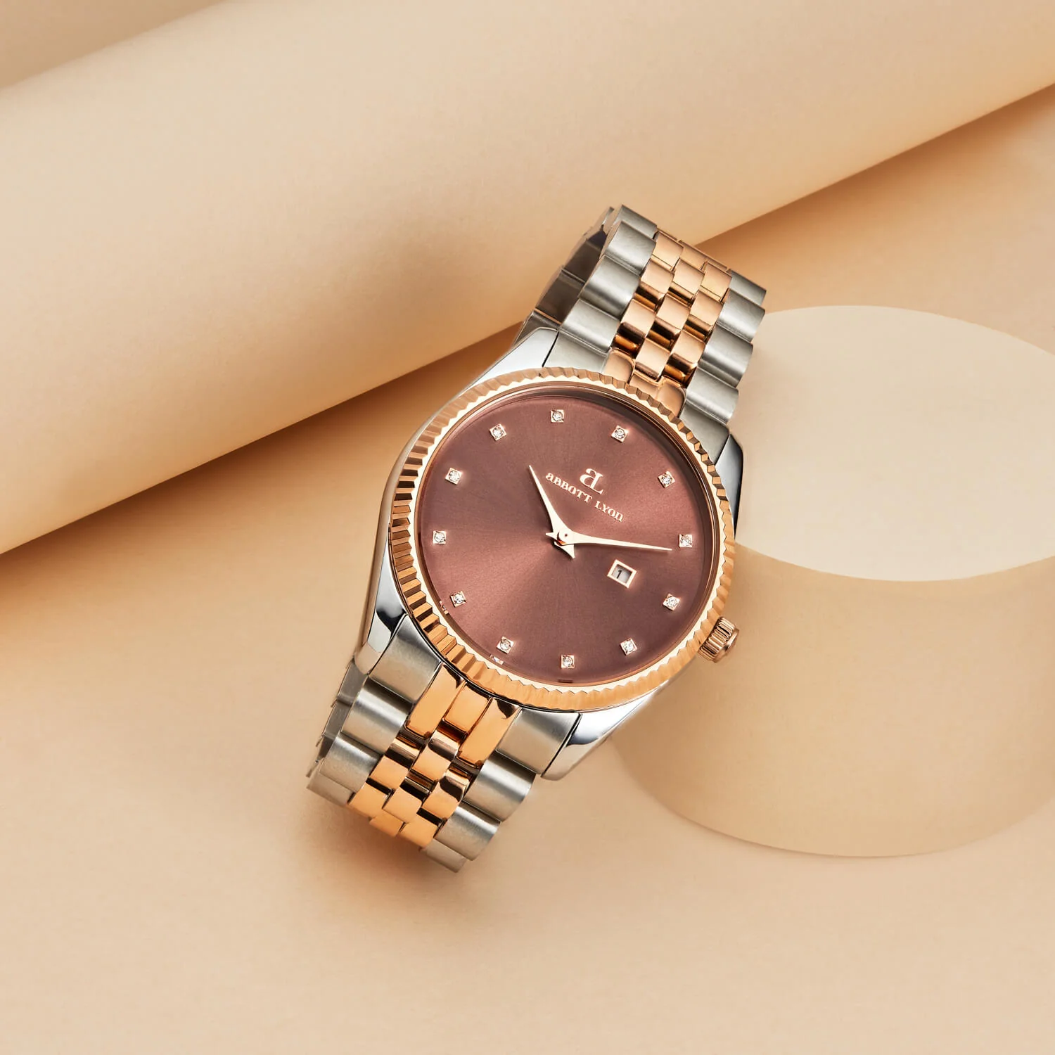 Two Tone Mocha Belgravia 36 Watch - Image 4