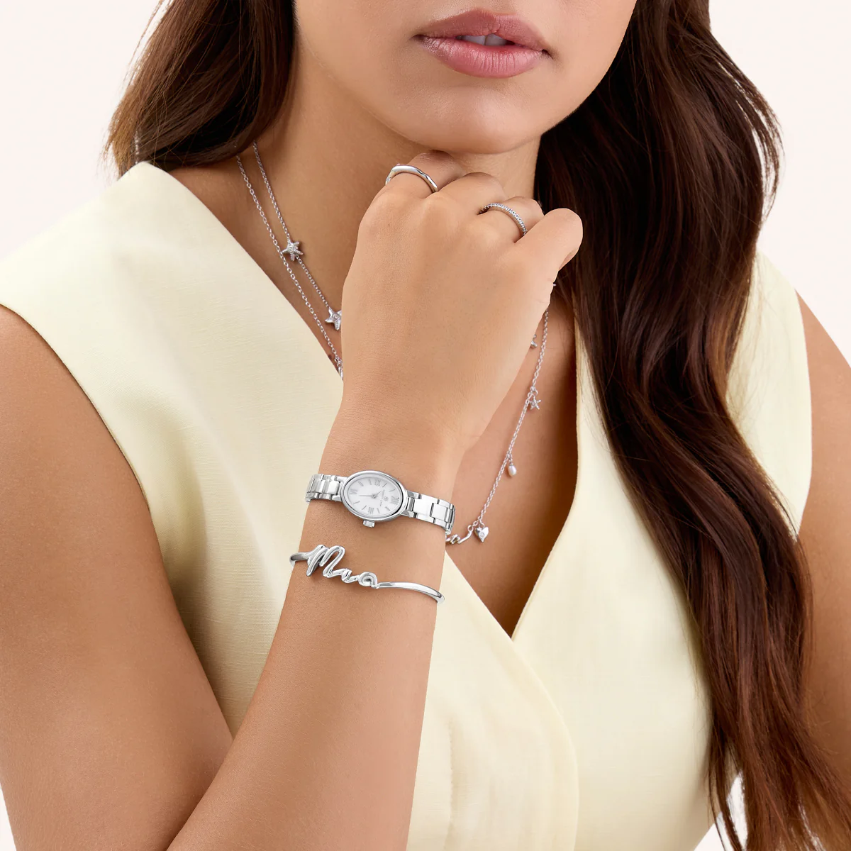 Written In The Sand Custom Name Bangle (Silver) - Image 4