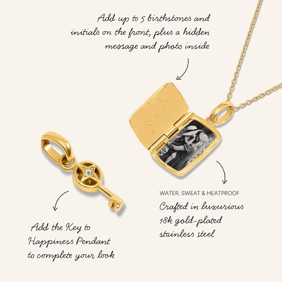 Written In The Stars Locket Necklace (Gold) - Image 5